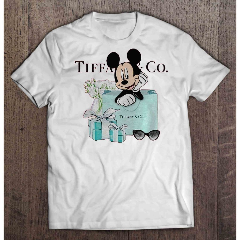Tiffany Co Mickey Mouse Luxury Parody Cartoon Mashup Graphic T-Shirt